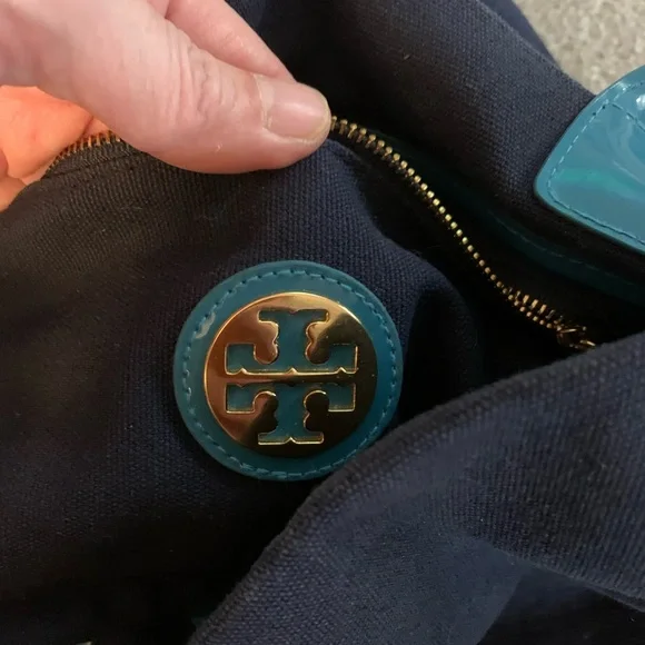 Tory Burch Blue and Black Women's Tote Bag - Picture 8 of 9